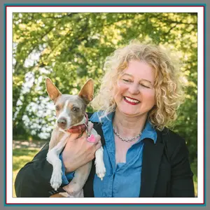 Val Hemminger is the Founder of Pathway Legal, based in BC and a Divorce Lawyer with 25 years of experience. She is seen here with the Pathway's Chief Barking Officer and friend to all, Inu.