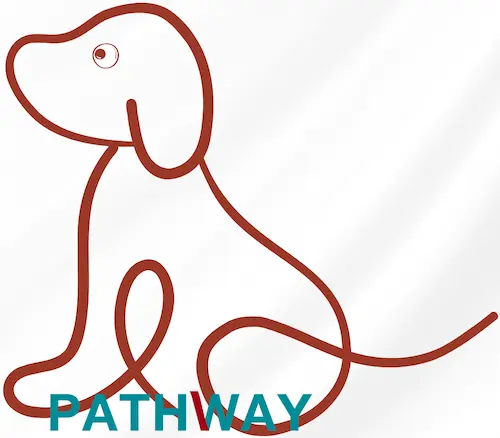 Cartoon outline of a dog