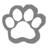 Grey Paw Print